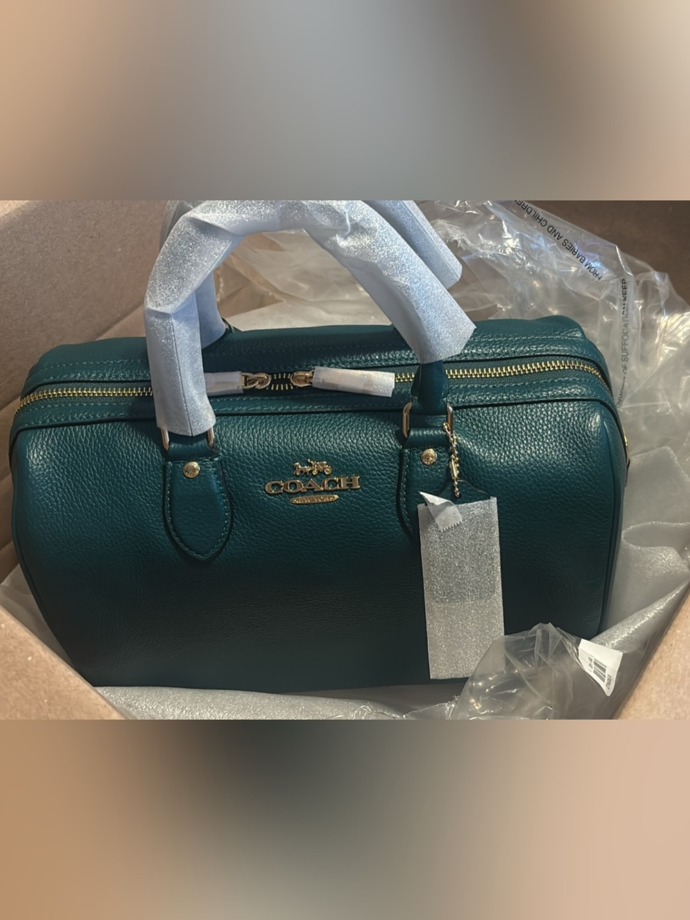 NWT Coach large Emerald satchel bag